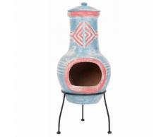 RedFire Gartenkamin Colima Ton Blau/Rot 86031