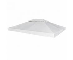 vidaXL Pavillon Abdeckung Ersatzdach 310 g/m² Cremeweiß 3×4 m