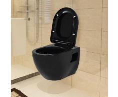 vidaXL Wand-WC Keramik Schwarz