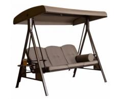 SORARA Outdoor Living Hollywoodschaukel | SORARA | 3-sitzer | Braun / Grau