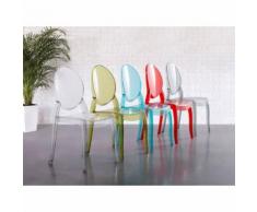 Beliani Esszimmerstuhl transparent 4er Set MERTON