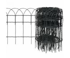 vidaXL Beetzaun Pulverbeschichtetes Eisen 10×0,4 m