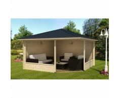 Alpholz 5-Eck Gartenlaube Maik-40
