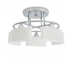 vidaXL Deckenleuchte Ellipsoid-Glaslampenschirme 5 E14-Lampen 200 W