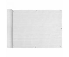 vidaXL Balkonsichtschutz HDPE 75x600 cm weiß