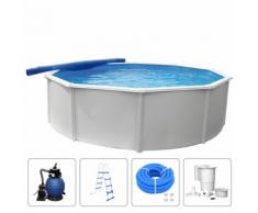 KWAD Schwimmbad-Set Steely Deluxe Rund 3,6 x 1,2 m