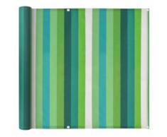 vidaXL Balkonsichtschutz Oxford-Gewebe 75 x 400 cm Grün Gestreift