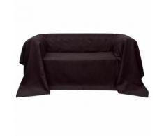 vidaXL Micro-Suede Sofaüberwurf Tagesdecke Braun 270 x 350 cm