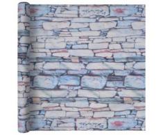 vidaXL Balkonsichtschutz Oxford-Gewebe 75 x 600 cm Steinwand Druck