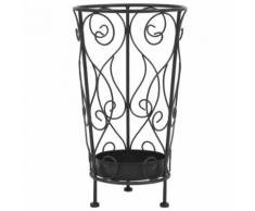 vidaXL Regenschirmständer Vintage-Stil Metall 26 x 46 cm Schwarz