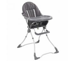 vidaXL Baby-Hochstuhl Grau und Weiß