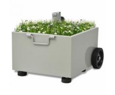 vidaXL Bepflanzbarer Sonnenschirmständer Blumentopf Grau