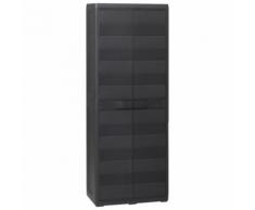 vidaXL Gartenschrank mit 3 Regalen Schwarz