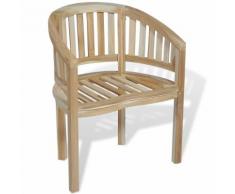 vidaXL Bananensessel Massivholz Teak