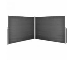 vidaXL Ausziehbare Seitenmarkise 180x600 cm Schwarz