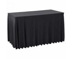 vidaXL 2 Stück Tischdecken mit Rand Stretch Anthrazit 243 x 76 x 74 cm