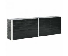 vidaXL Garten-Hochbeet Verzinkter Stahl 240 x 40 x 77 cm Anthrazit