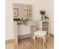 vidaXL Schminktisch Spanplatte 75×40×141 cm Eiche