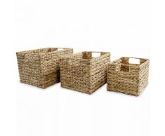 vidaXL Ablagekorb-Set 3 Stk. Wasserhyazinthe