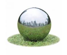 vidaXL Garten-Springbrunnen Sphere mit LEDs Edelstahl 40 cm