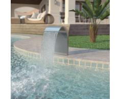 vidaXL Pool-Brunnen Edelstahl 45 x 30 x 65 cm Silber