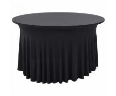 vidaXL 2 Stück Stretch-Tischdecken mit Rand Anthrazit 120 x 74 cm