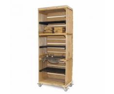 stylingathome Schrank hoch aus Obstkisten alt mit einem schwarzen