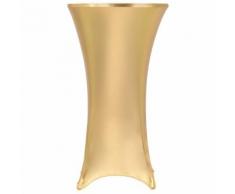 vidaXL 2 Stück Stretch-Tischdecken Golden 70 cm