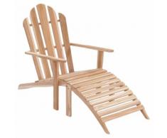 vidaXL Adirondack-Stuhl mit Fußstütze Teakholz
