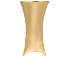 vidaXL 2 Stück Stretch-Tischdecken Golden 60 cm