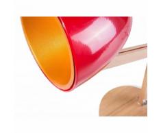 Beliani Tischlampe Rot - Tischleuchte - Nachttischlampe - Leselampe - Beleuch