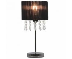 vidaXL Schreibtischlampe Schwarz Rund E27
