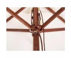 Beliani Sonnenschirm 195 x 144 x 244 cm beige FLAMENCO