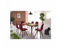 JustYou24 JUSTyou Karella II Essgruppe Massivholz Wildeiche Rot