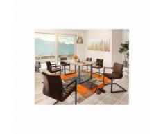 JustYou24 JUSTyou Omel-N Essgruppe Eiche Braun Edelstahl