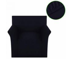 vidaXL Sofahusse Stretchhusse Sofabezug Schwarz Baumwoll-Jersey