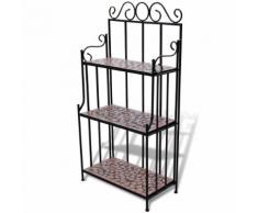 vidaXL Wandregal Pflanzregal Gartenregal Blumentreppe Mosaik A