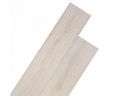 vidaXL PVC Laminat Dielen Selbstklebend 5,02 m² 2 mm Eiche Klassisch Weiß