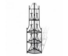 vidaXL Pflanzentreppe Blumenregal Standregal Eckregal schwarz