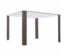 vidaXL Pavillon mit Dach Poly Rattan 300×300×200 cm Braun Creme