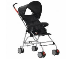 vidaXL Klappbarer Buggy Schwarz Stahl