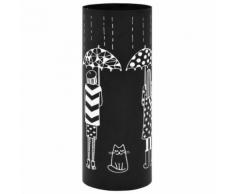 vidaXL Regenschirmständer Frauen-Design Stahl Schwarz