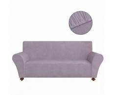 vidaXL Sofahusse Sofabezug Stretchhusse Grau Polyester-Jersey