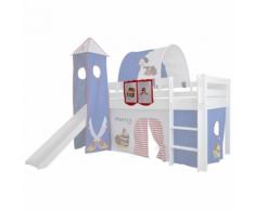 XXL Discount Betttasche für Hochbett Etagenbett Stofftasche Piraten Blau/Weiß