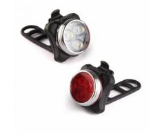 TRIBALSENSATION Fahrradlicht Set - LED Fahrradlampe Taschenlampe Beleuchtung Lampen Sc