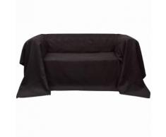 vidaXL Micro-Suede Sofaüberwurf Tagesdecke Braun 140 x 210 cm