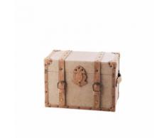Beliani Truhe goldbraun MENTON