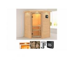 KARIBU Massivholzsauna »Alicja«, 144/144/198 cm, 3,6 kW Bio-Kombiofen mit ext. Strg