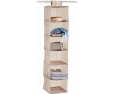 Zeller Hänge-Aufbewahrung »Stripes«, 6 Fächer, Vlies, beige