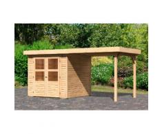 KONIFERA Set: Gartenhaus »Wedel 2«, BxT: 484x238 cm, inkl. Anbaudach